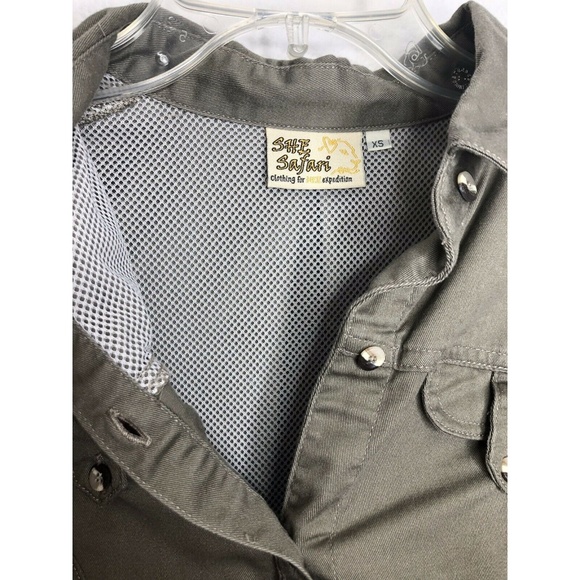 SHE Safari Vented Button Up Womens X-Small - Picture 2 of 4